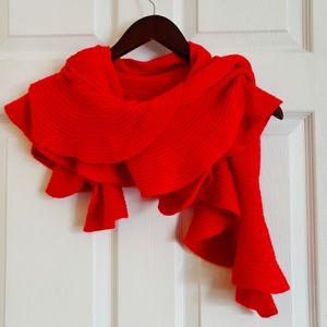 100% Cashmere Ruffle Scraf